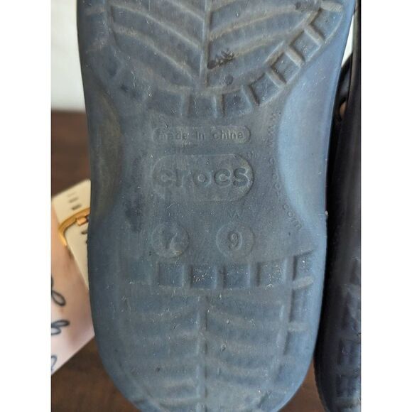 Crocs Navy Blue Slide Flip Flop Style Sandals - Size 7M / 9W - Picture 7 of 8